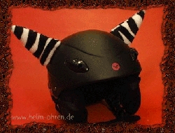 Skihelm - Helm-Ohren Zebra